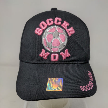 Soccer Mom Strapback Hat Black One Size Embroidered Adjustable Blackhawk
