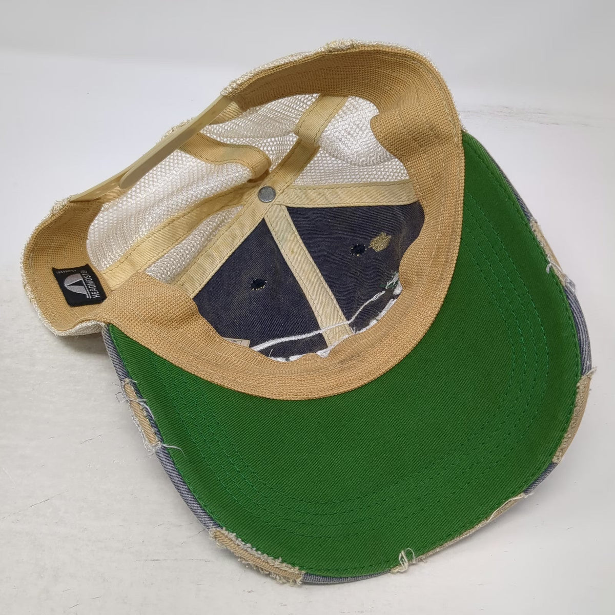 Headmost Blue Trucker Hat One Size Pantano Outdoor Supply Distressed Snapback