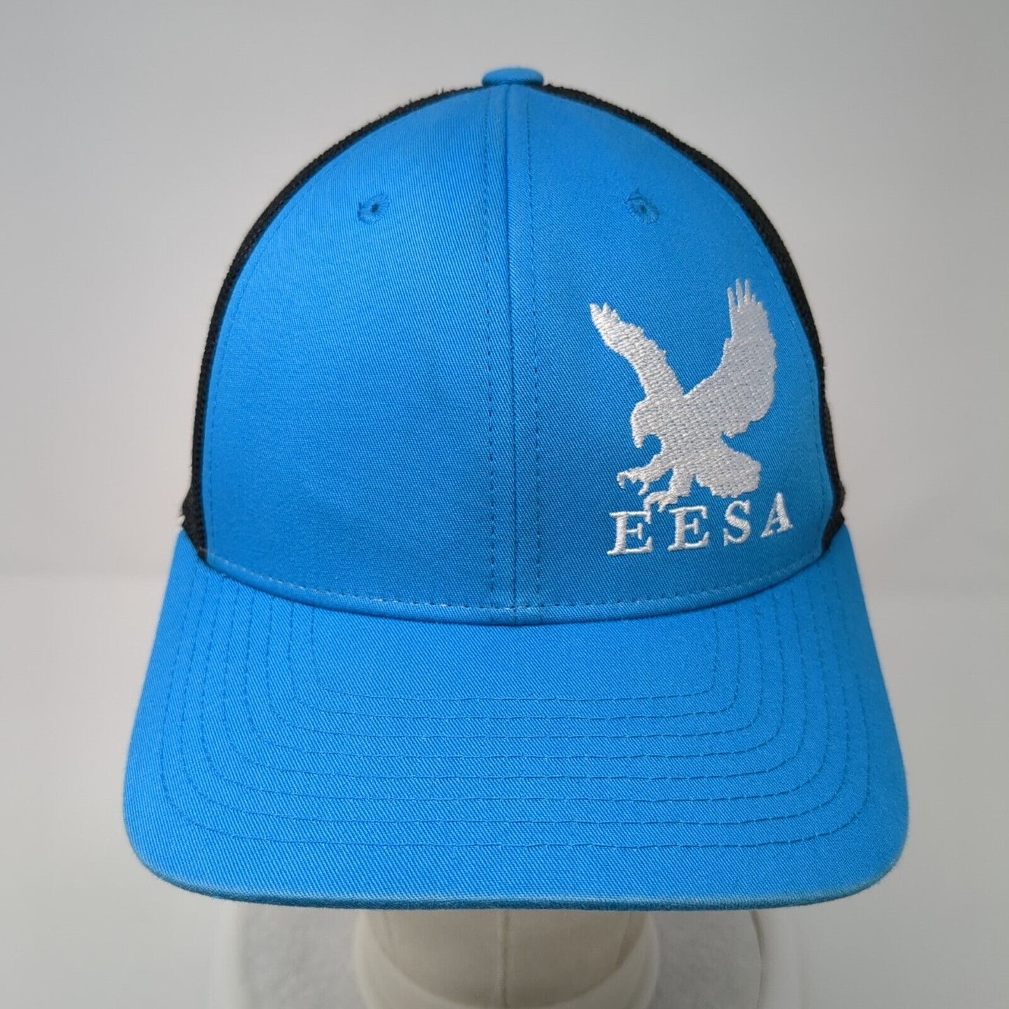 EESA Snapback Mesh Back Trucker Hat Blue M/L Embroidered Richardson