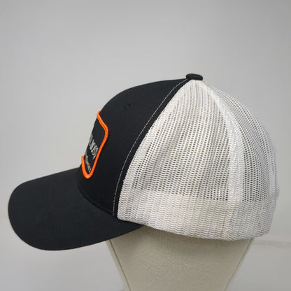 Yupoong Trucker Hat Black White OSFM Trail Boss Living Quarters Mesh Snapback