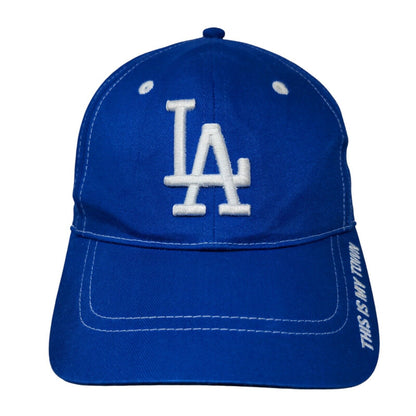LA Dodgers This Is My Town Strapback Hat Blue One Size Adjustable Embroidered