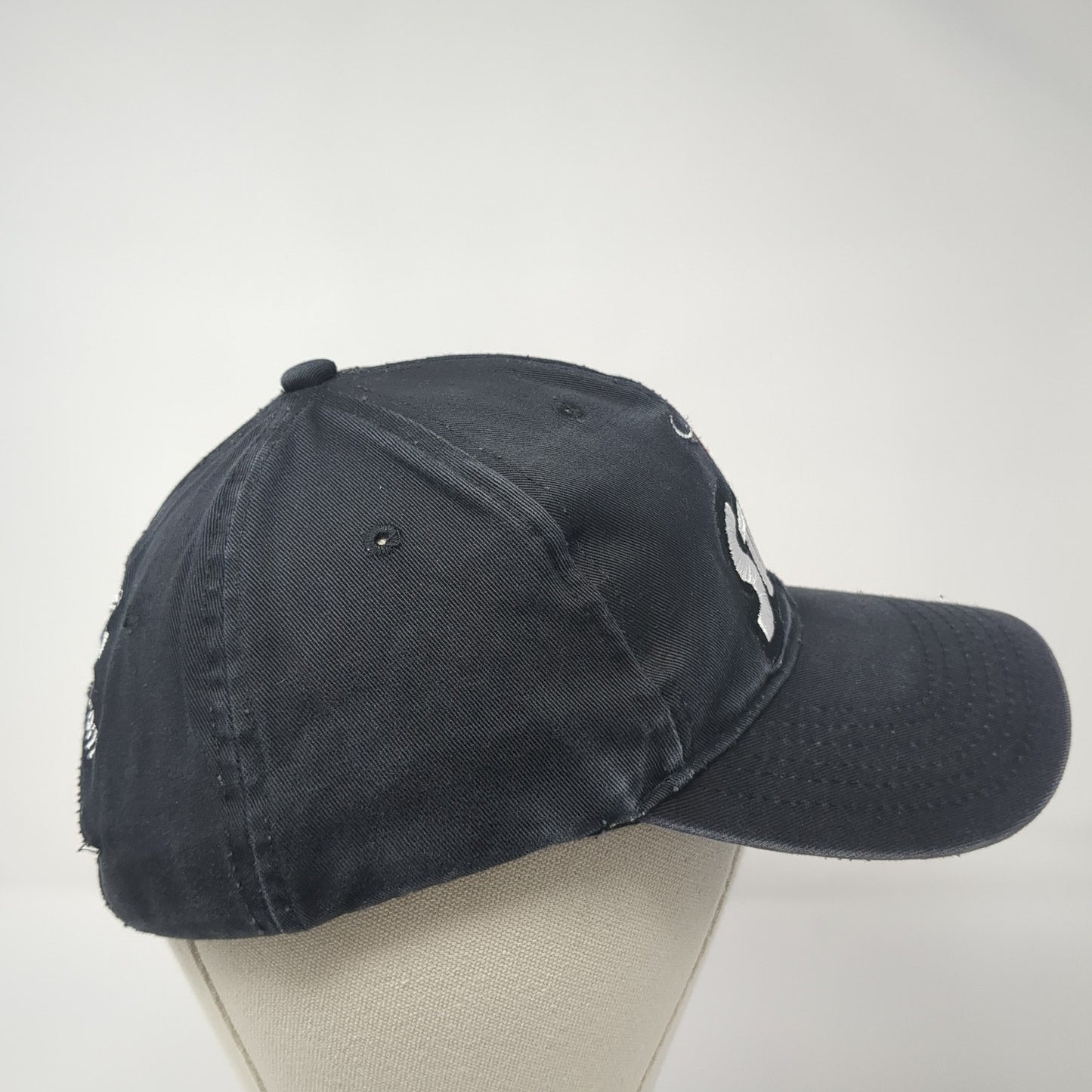 Stren Strapback Baseball Cap Black One Size Adjustable Embroidered 6 Panel