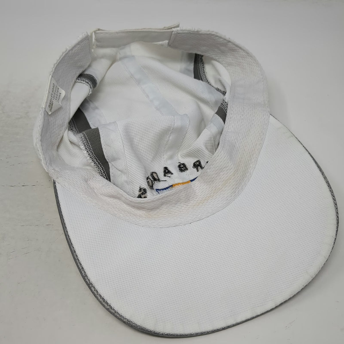 Baseball Cap White One Size Barbados Flag Performance Mesh Strapback Hat Trident