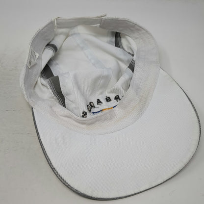 Baseball Cap White One Size Barbados Flag Performance Mesh Strapback Hat Trident