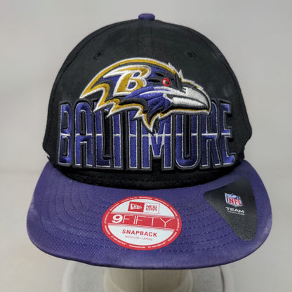 Baltimore Ravens Snapback Hat Black Purple Embroidered New Era 9Fifty Logo M/L