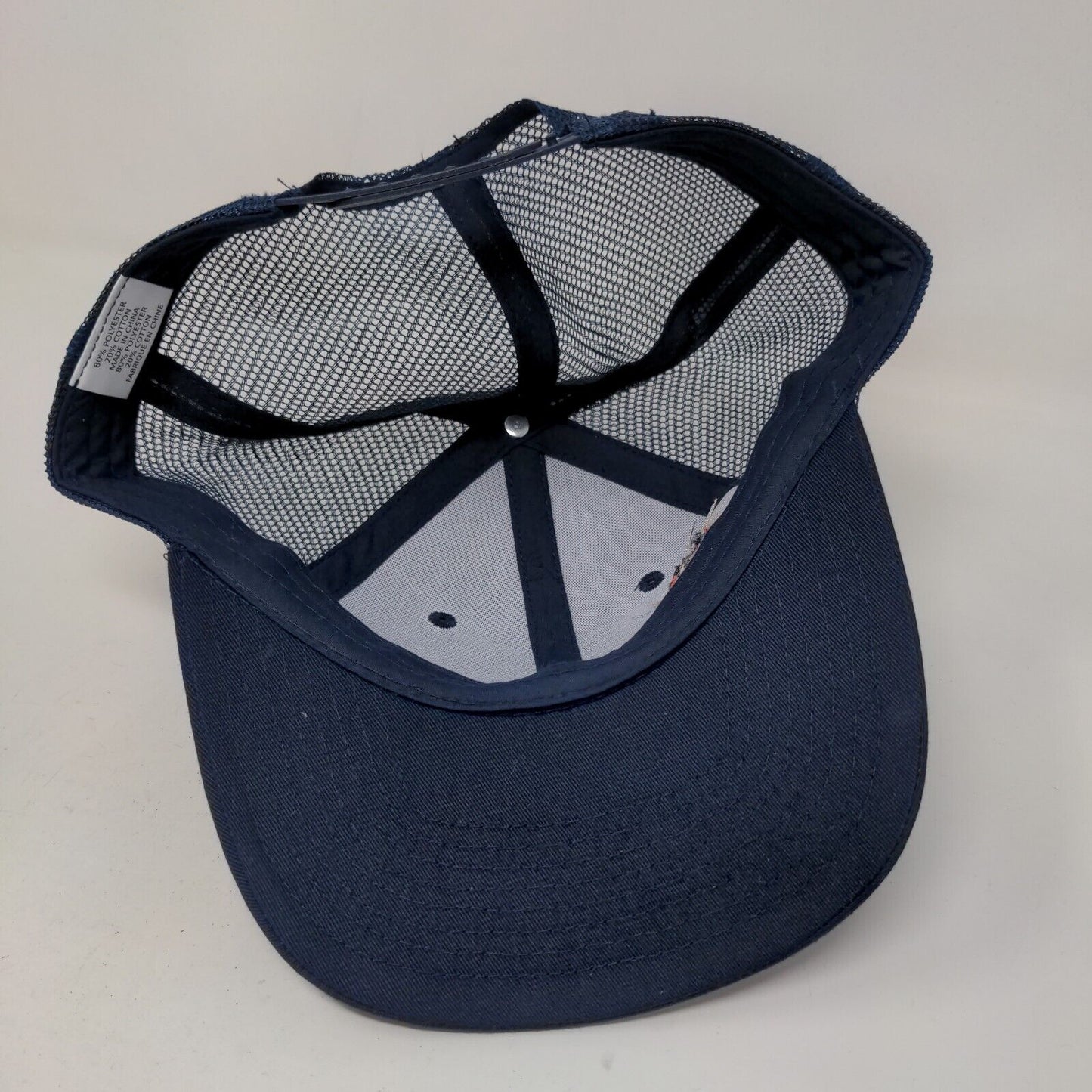 Mobile Drill Men's Snapback Mesh Back Hat Blue Embroidered Logo Polycotton Logo