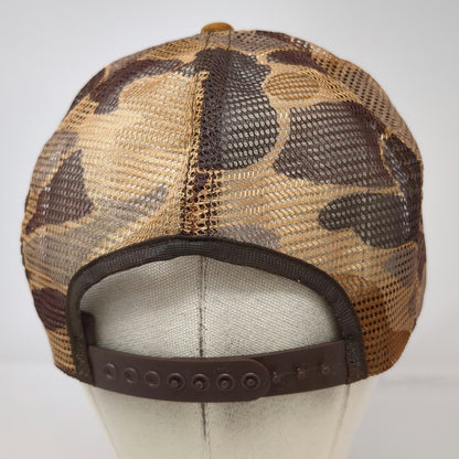 Tasco Industries Brown Camo Trucker Hat Mesh Back Snapback USA Made Vintage
