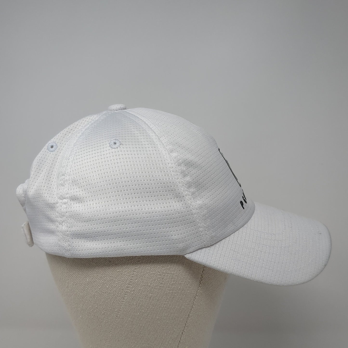 PGA Tour Logo Strapback Hat White One Size Adjustable Solid Outdoor