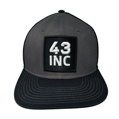 43 Inc Snapback Mesh Back Trucker Hat Black OSFM Adjustable Mission 43