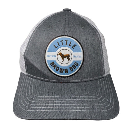 Little Brown Dog Snapback Mesh Back Trucker Hat Gray One Size Colorblock