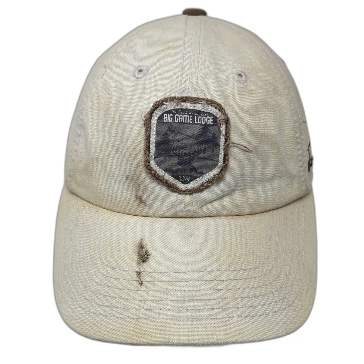 Captivating Headwear Beige Brown Baseball Cap One Size Big Game Lodge Deer Hat