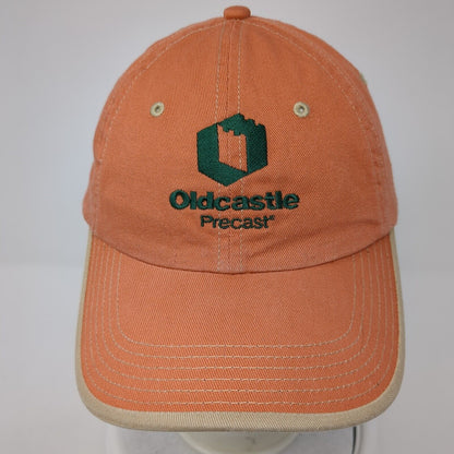 Oldcastle Precast Strapback Hat Orange OS Adjustable Embroidered Port Authority