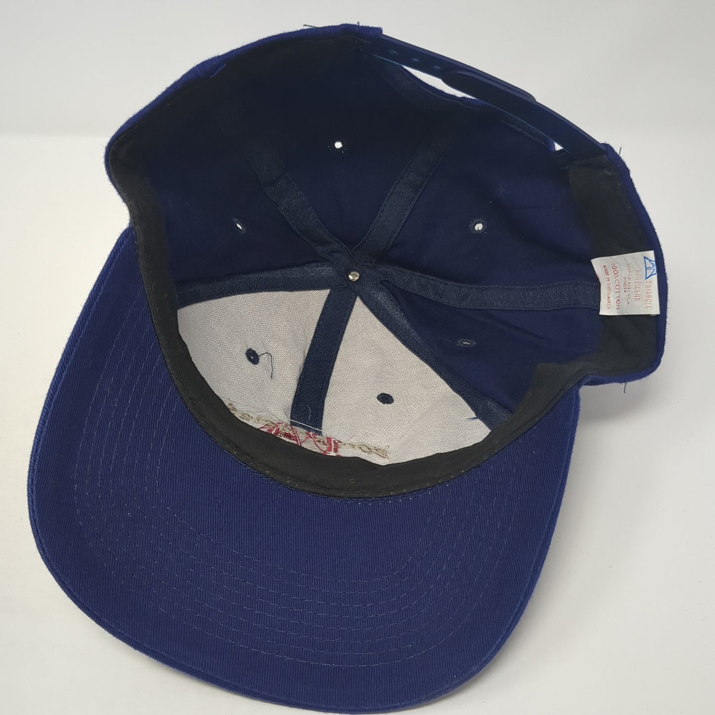 Port Angeles Snapback Hat Blue One Size Adjustable Embroidered Triangle