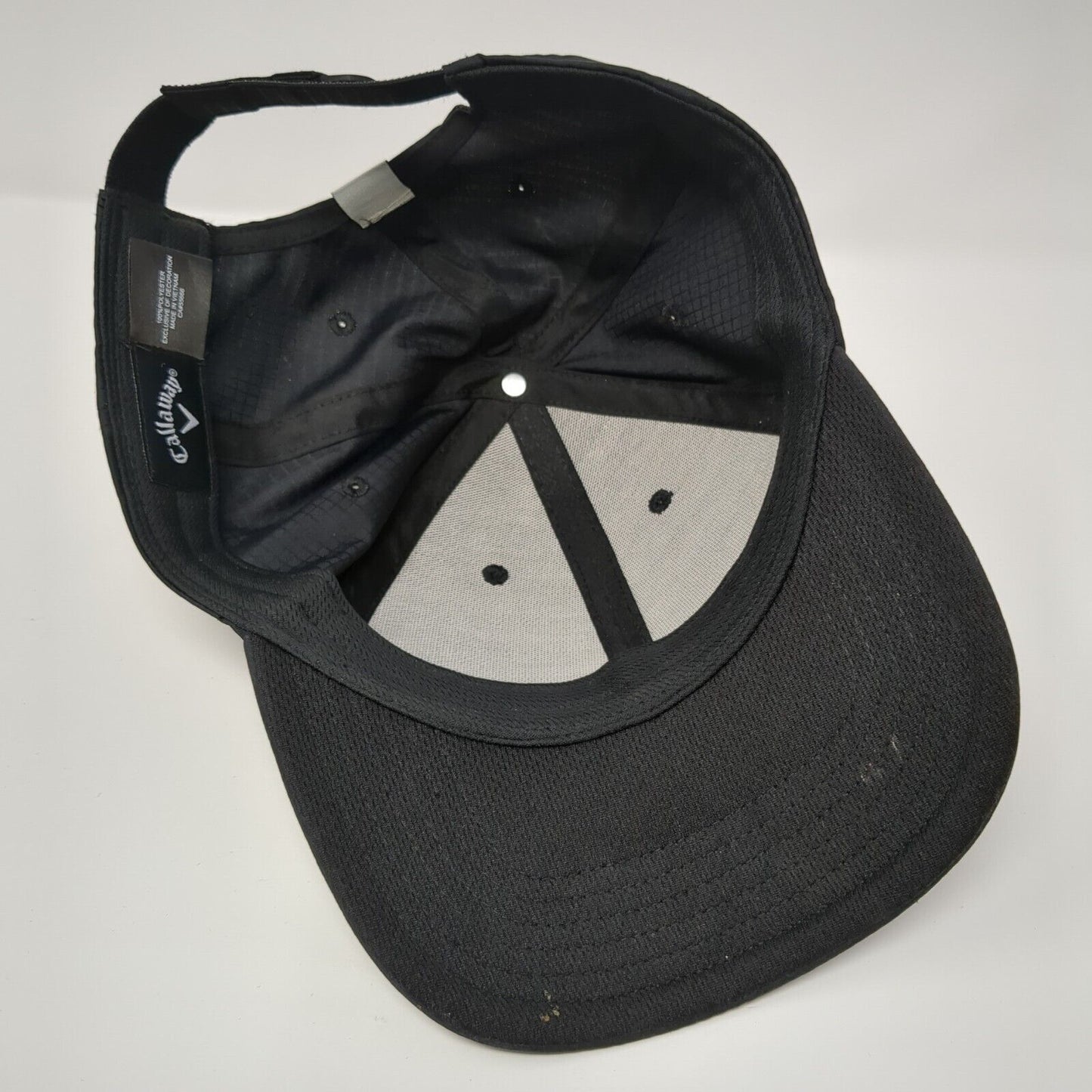 Topgolf Strapback Hat Black One Size Adjustable Callaway Solid 6 Panel