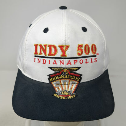Logo Athletic Snapback White 1997 Indy 500 Indianapolis Racing Hat Vintage