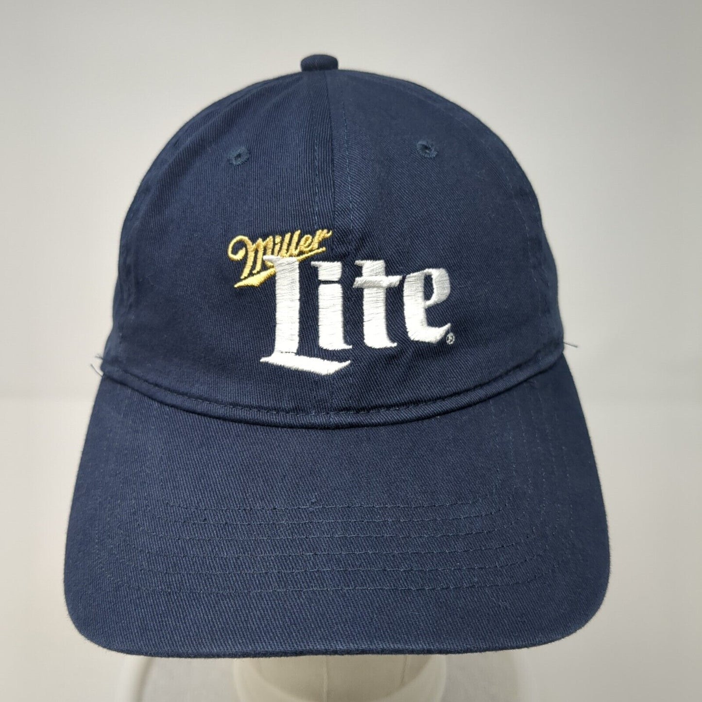 Miller Lite Strapback Hat Blue One Size Adjustable Embroidered Big X