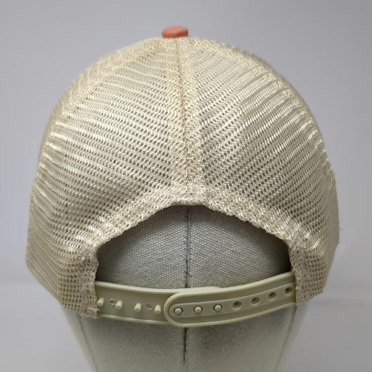 econscious Trucker Hat Orange Beige One Size Mesh Back Snapback GSK Pharma Logo