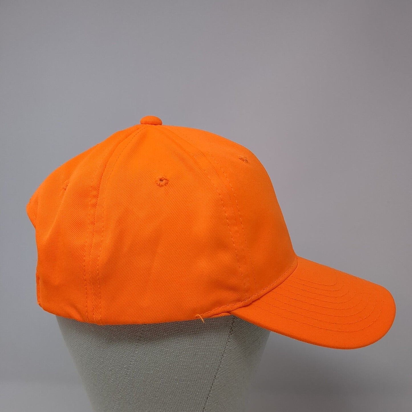 Signatures Snapback Hat Orange One Size Adjustable Vented Holes 6 Panel Blank
