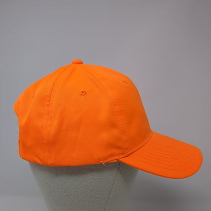 Signatures Snapback Hat Orange One Size Adjustable Vented Holes 6 Panel Blank