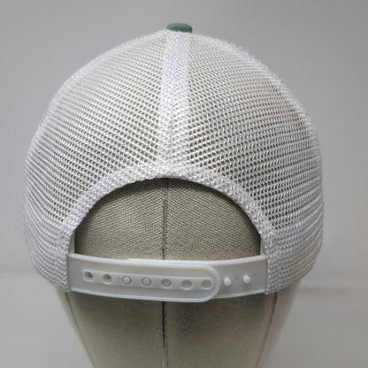 Arcadian Outfitters Trucker Hat Green One Size Snapback Mesh Leather Patch Rodeo