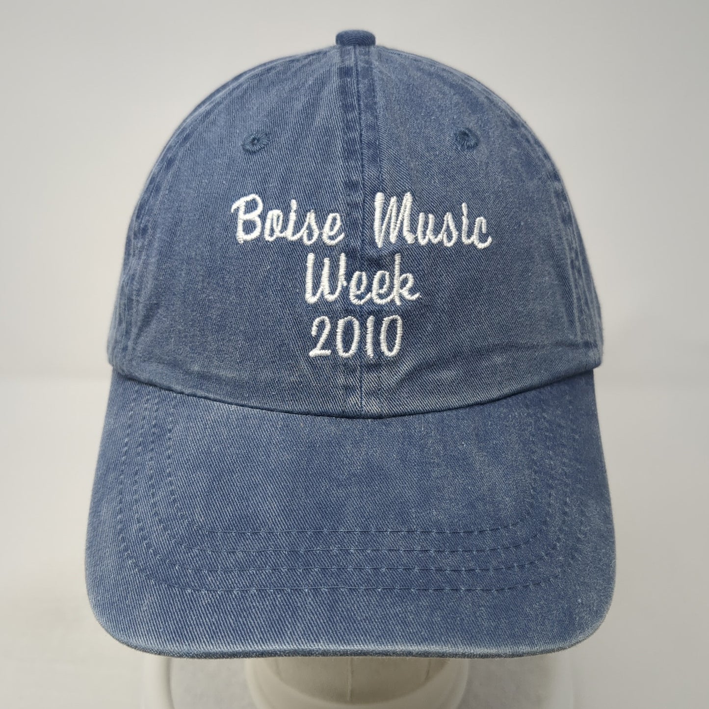 Boise Music Week 2010 Baseball Cap Blue OS Adjustable Embroidered Port & Company