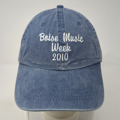 Boise Music Week 2010 Baseball Cap Blue OS Adjustable Embroidered Port & Company