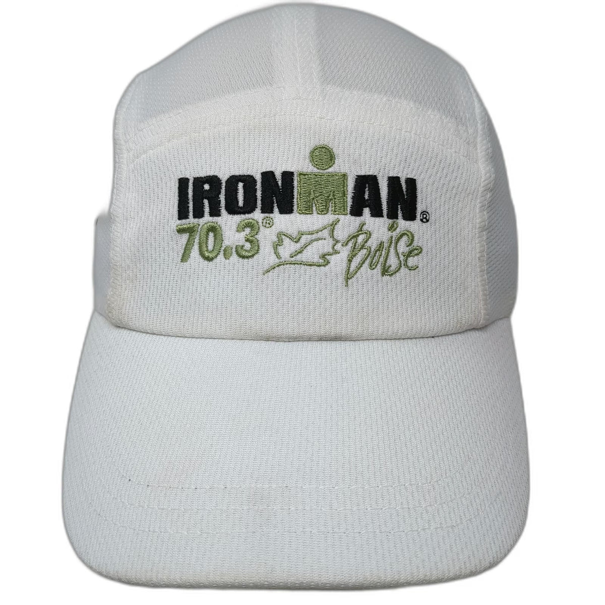 Headsweats 5 Panel White One Size Hat Ironman 70.3 Boise Mesh Performance