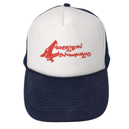 Albertson Intramurals Snapback Rope Trucker Hat Blue One Size Mesh Back