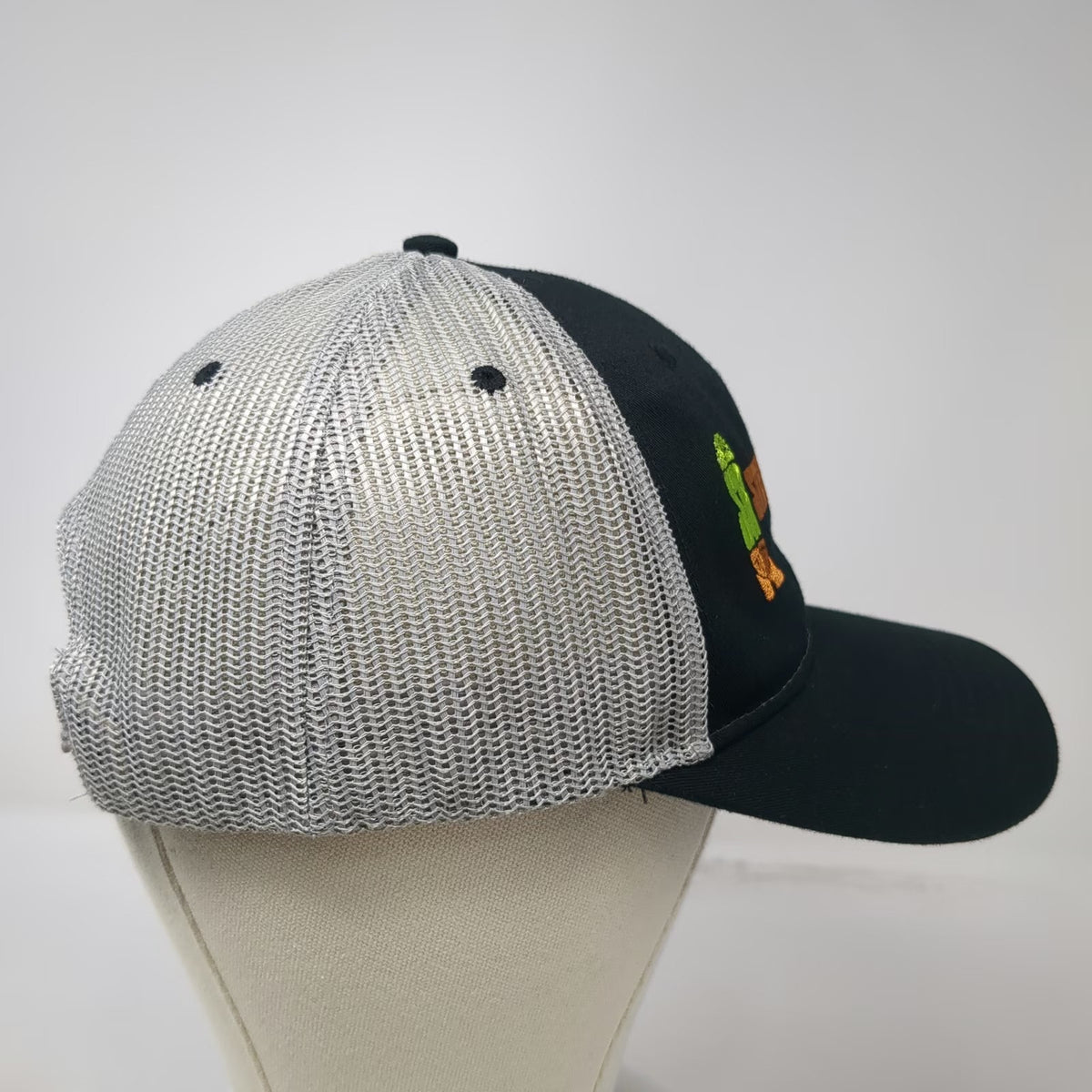 Otto Trucker Hat Black Gray One Size Steve Regan Co Logo Mesh Snapback Workwear