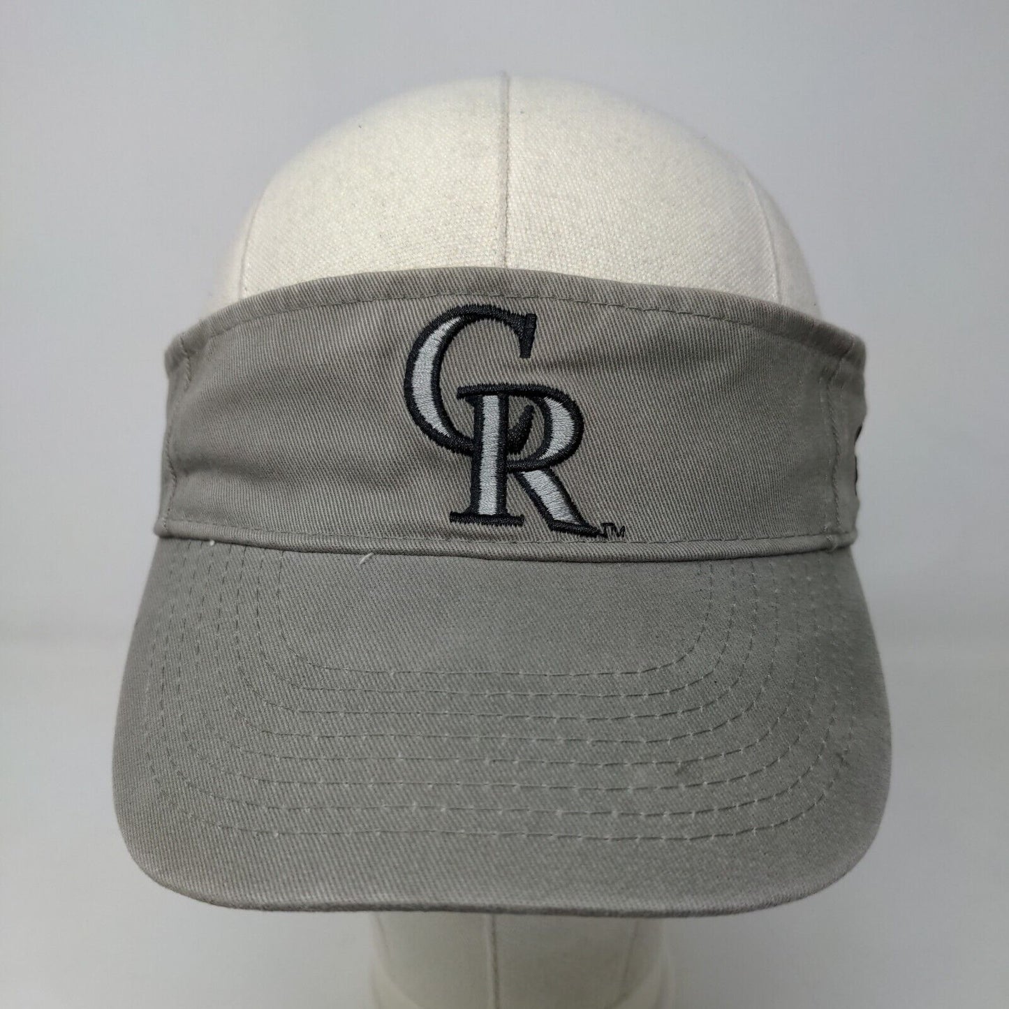 Monarch Casino Resort Men's Strapback Sun Visor Cap Hat Gray Embroidered Logo