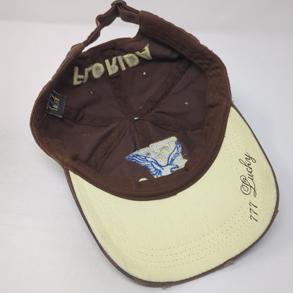 Key West Florida Baseball Cap Brown One Size Adjustable Patriotic 777 Lucky