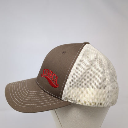 Seneca Snapback 112 Trucker Hat Brown OSFA Adjustable Mesh Back Richardson
