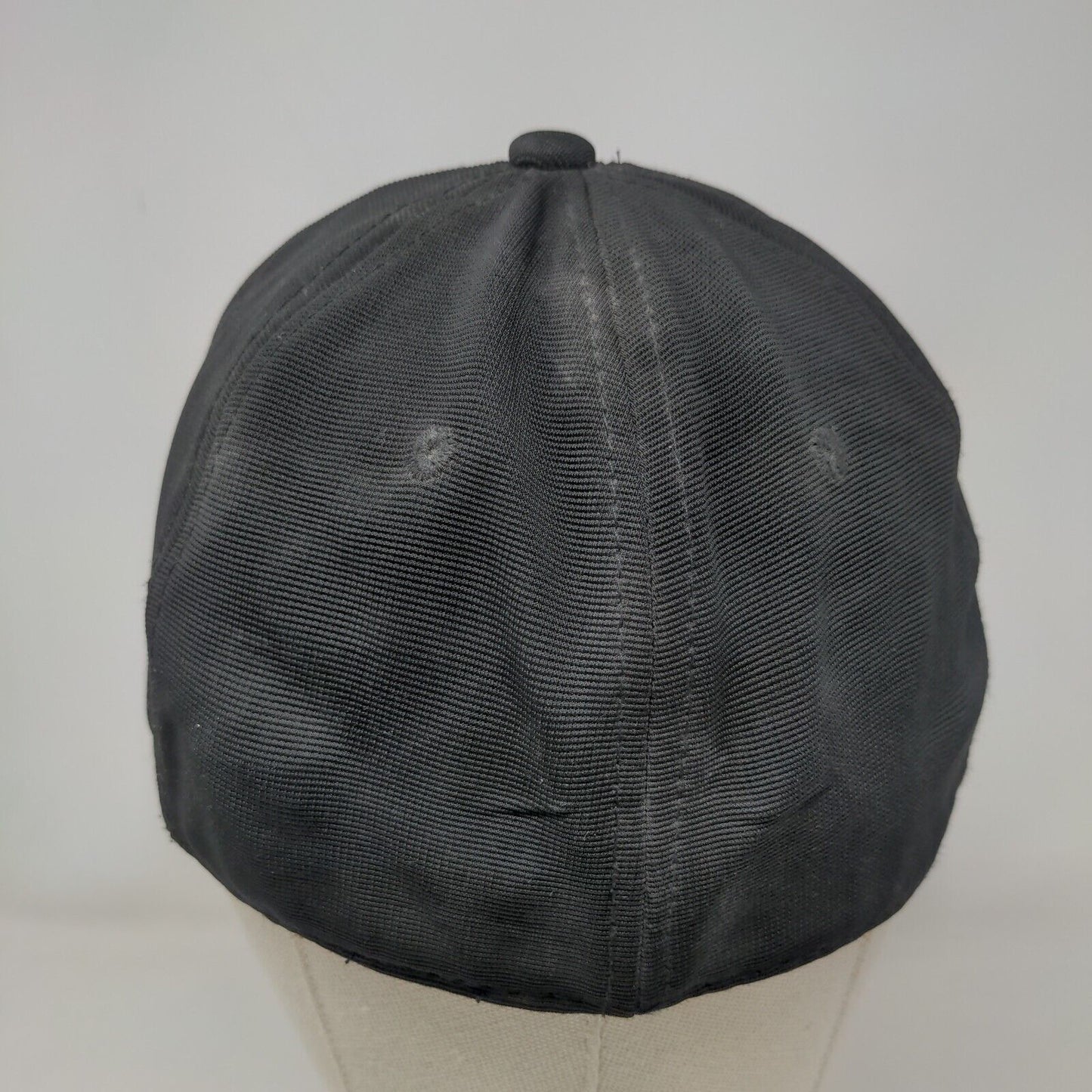 Unbranded Fitted Hat Black One Size Vent Holes 6 Panel Solid Blank