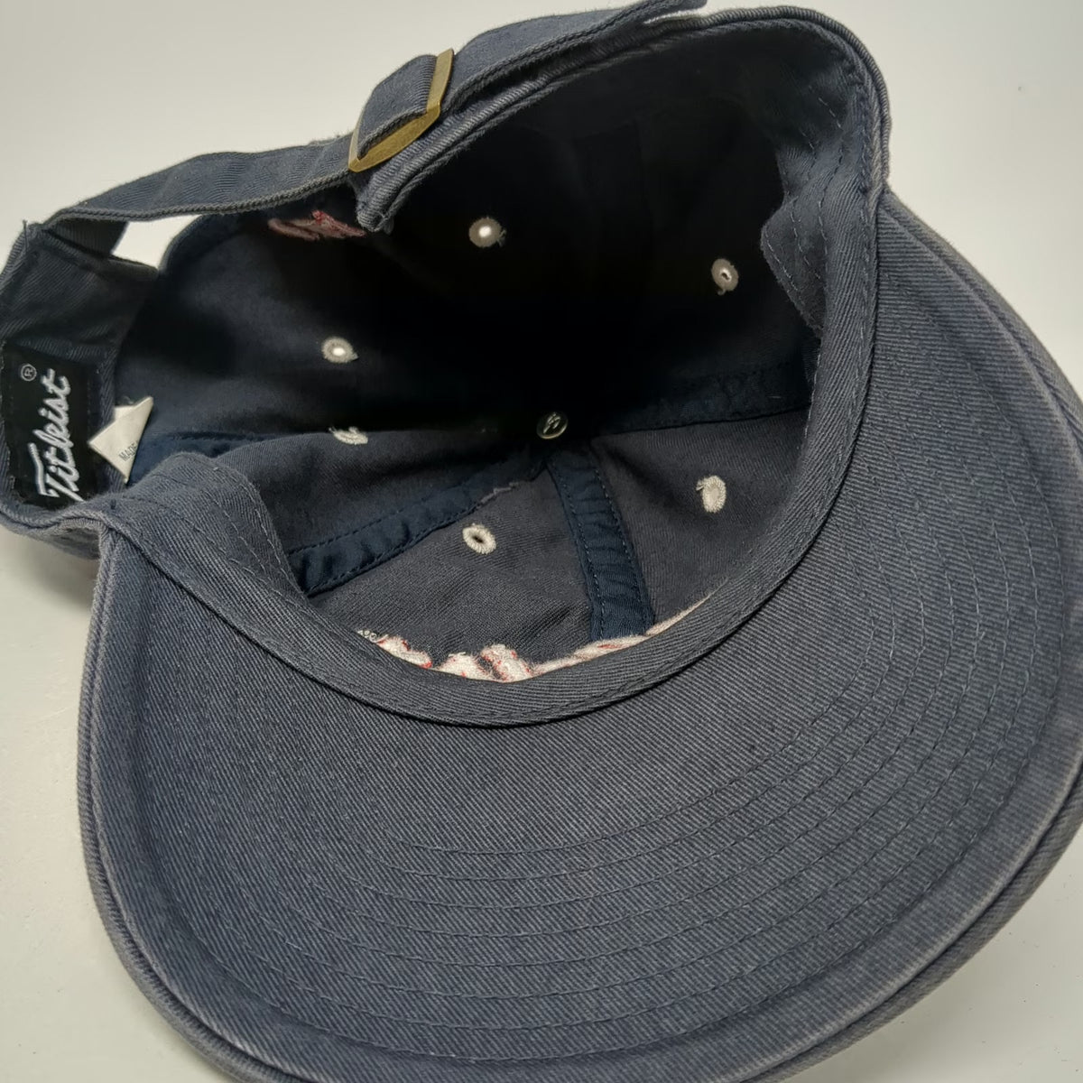 Titleist Baseball Cap Blue One Size USA Flag Patch Script Logo Adjustable hat