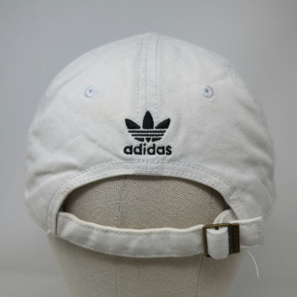 Adidas Baseball Cap White One Size Hat Trefoil Logo Embroidered Cotton Slideback