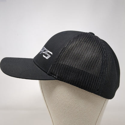 PPS Fitted Mesh Back Trucker Hat Black L/XL Flexfit Port Authority