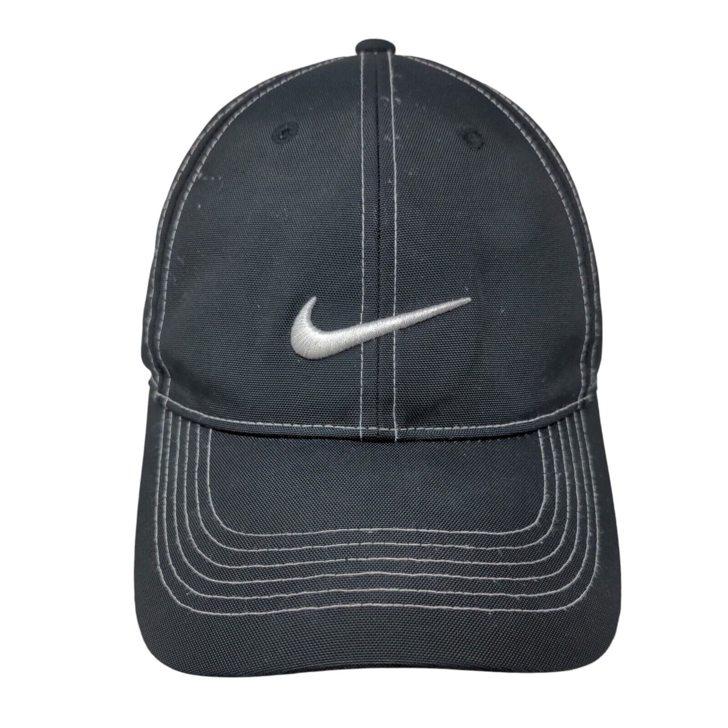 Nike Heritage 86 Strapback Hat Black OSFM Embroidered Swoosh Dri-Fit