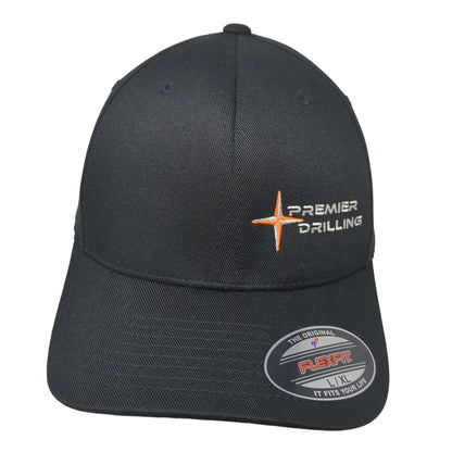 Premier Drilling Fitted Baseball Cap Black XL Lightweight Embroidered Flexfit
