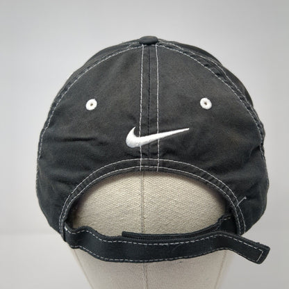 Nike Golf Strapback Hat Gray One Size Swoosh Adjustable Solid 6 Panel