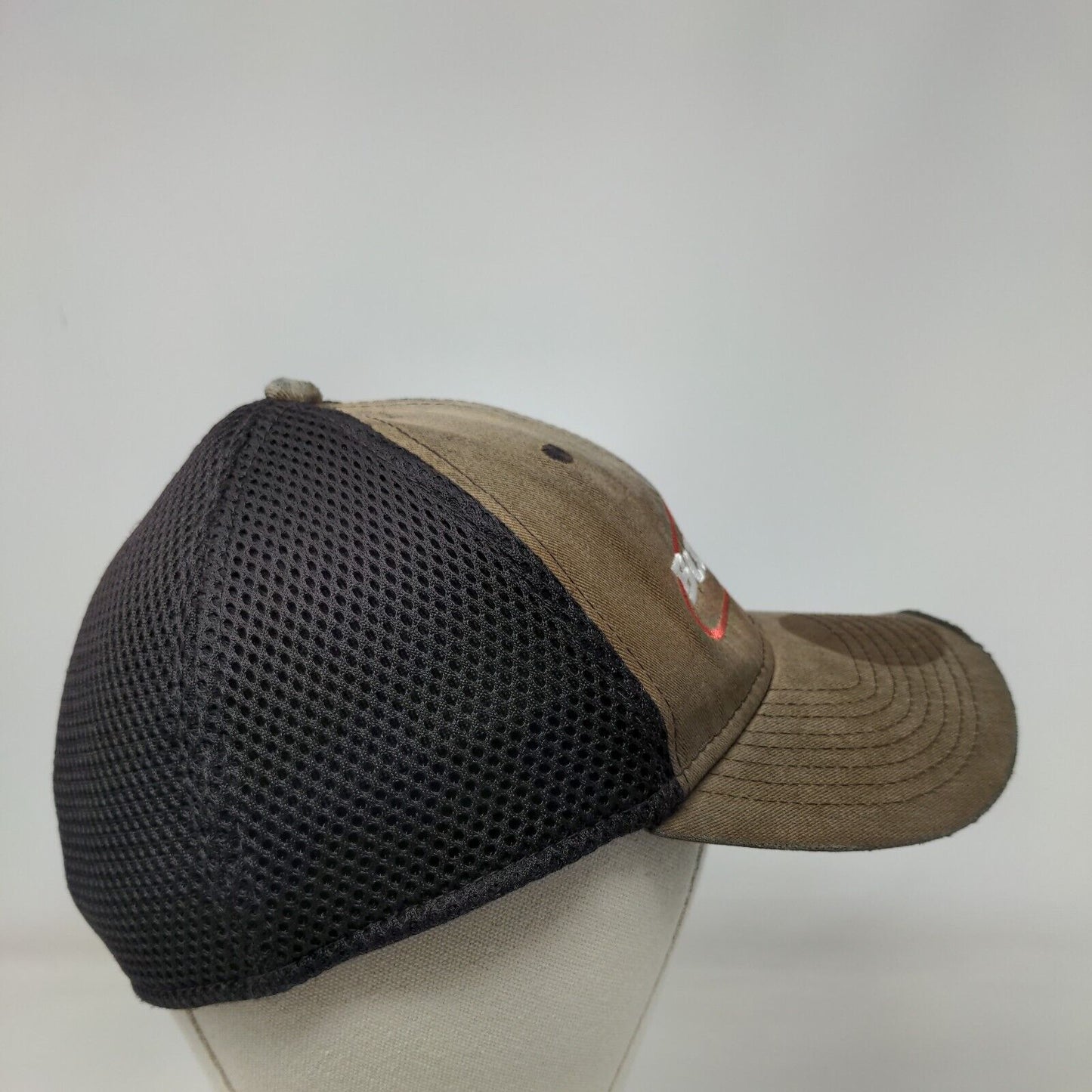 Bulk Man Mesh Back Fitted Hat Brown L/XL Colorblock New Era 39Thirty