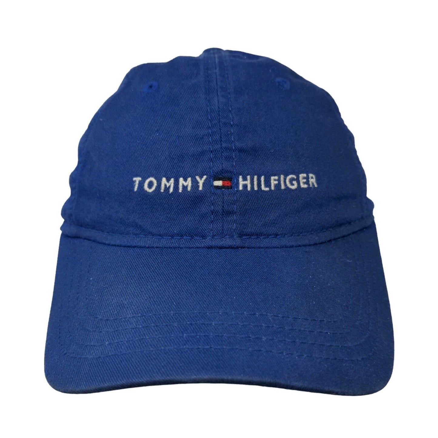 Tommy Hilfiger Slideback Hat Blue One Size Embroidered Logo 6 Panel