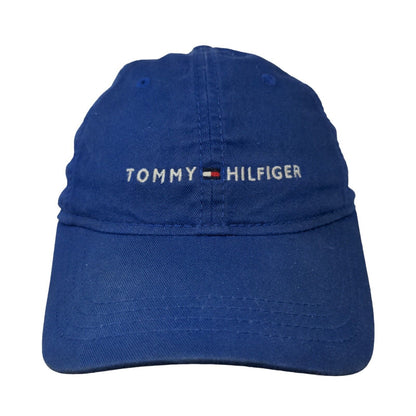 Tommy Hilfiger Slideback Hat Blue One Size Embroidered Logo 6 Panel