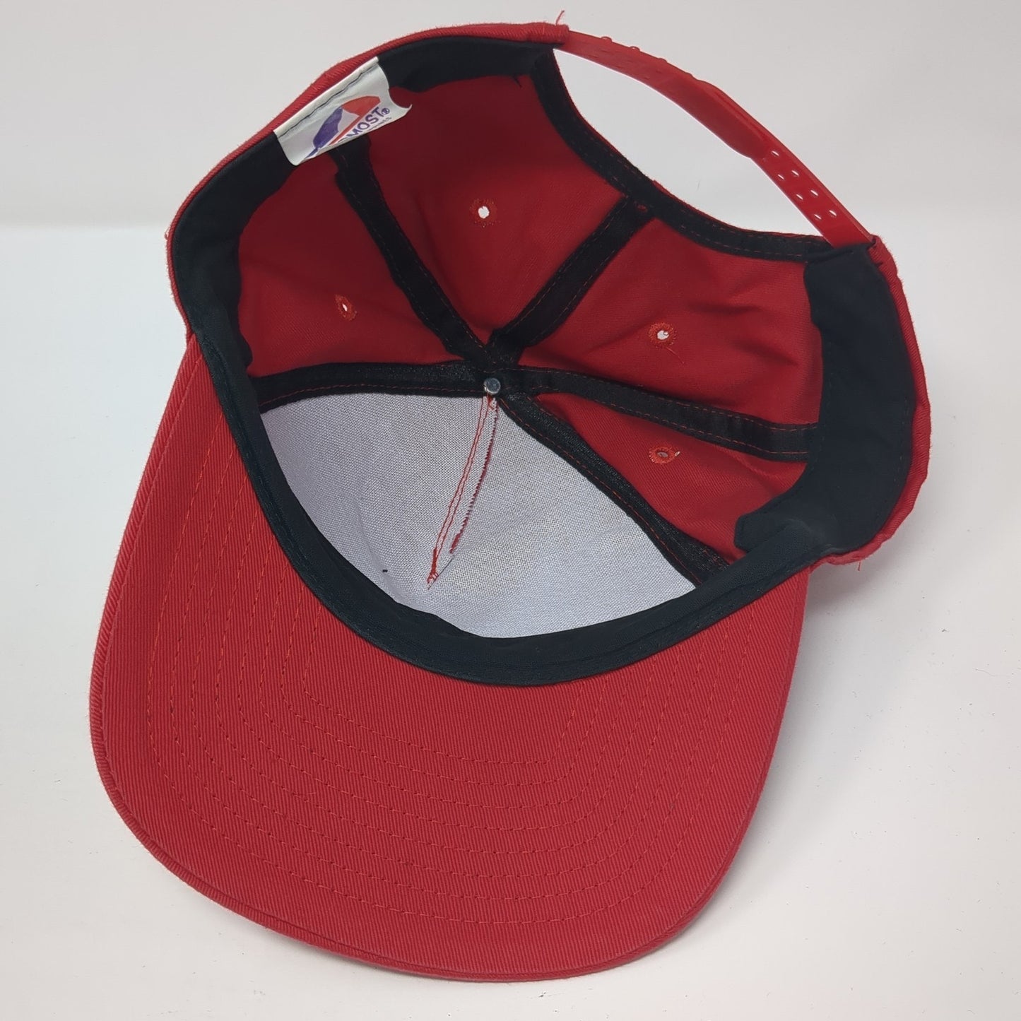 Headmost Snapback Hat Red One Size Solid Adjustable Outdoor Blank