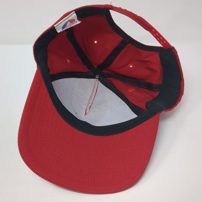 Headmost Snapback Hat Red One Size Solid Adjustable Outdoor Blank