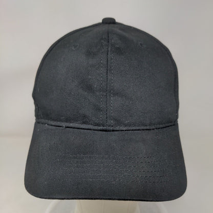 George Strapback Hat Solid Black One Size Adjustable 6 Panel Blank