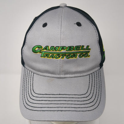 Campbell Tractor Co Strapback Hat Gray OS Adjustable Embroidered John Deere