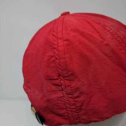 NW Nations Way Slideback Hat Red One Size Embroidered Leather Strap