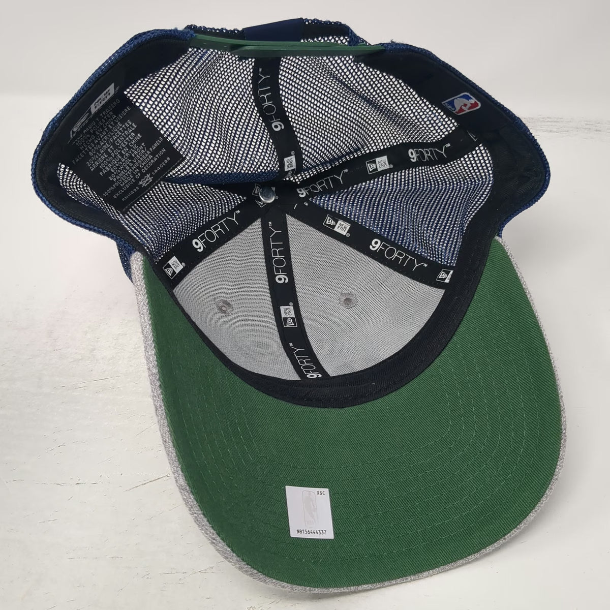 Utah Jazz NBA New Era Trucker Hat Gray Blue Green One Size Snapback Mesh 9FORTY