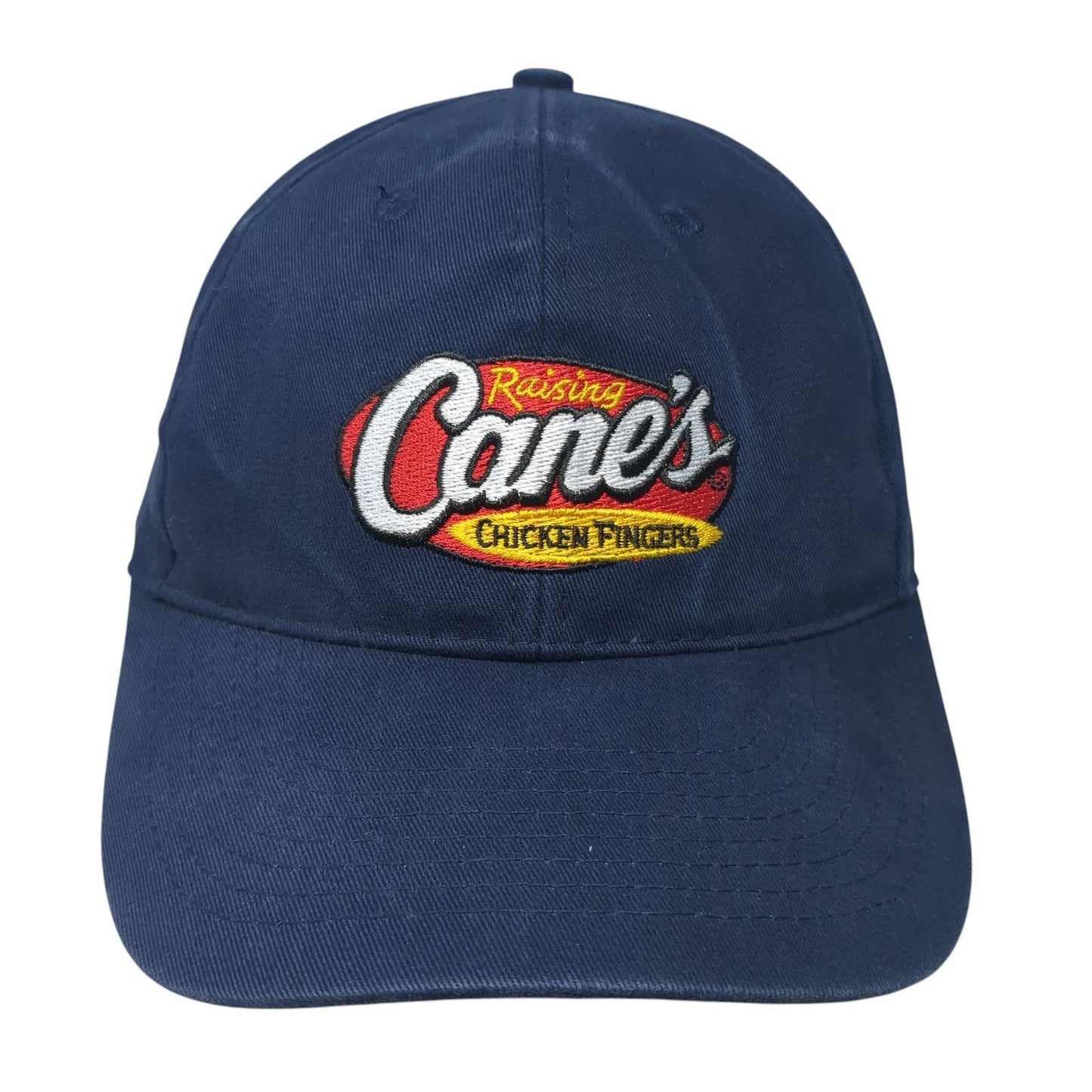 Raising Cane's Chicken Finger Baseball Cap Blue One Size Adjustable Embroidered