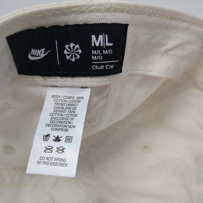 Nike Baseball Cap White L Everyone Watches Women's Sports Slideback Cotton Hat